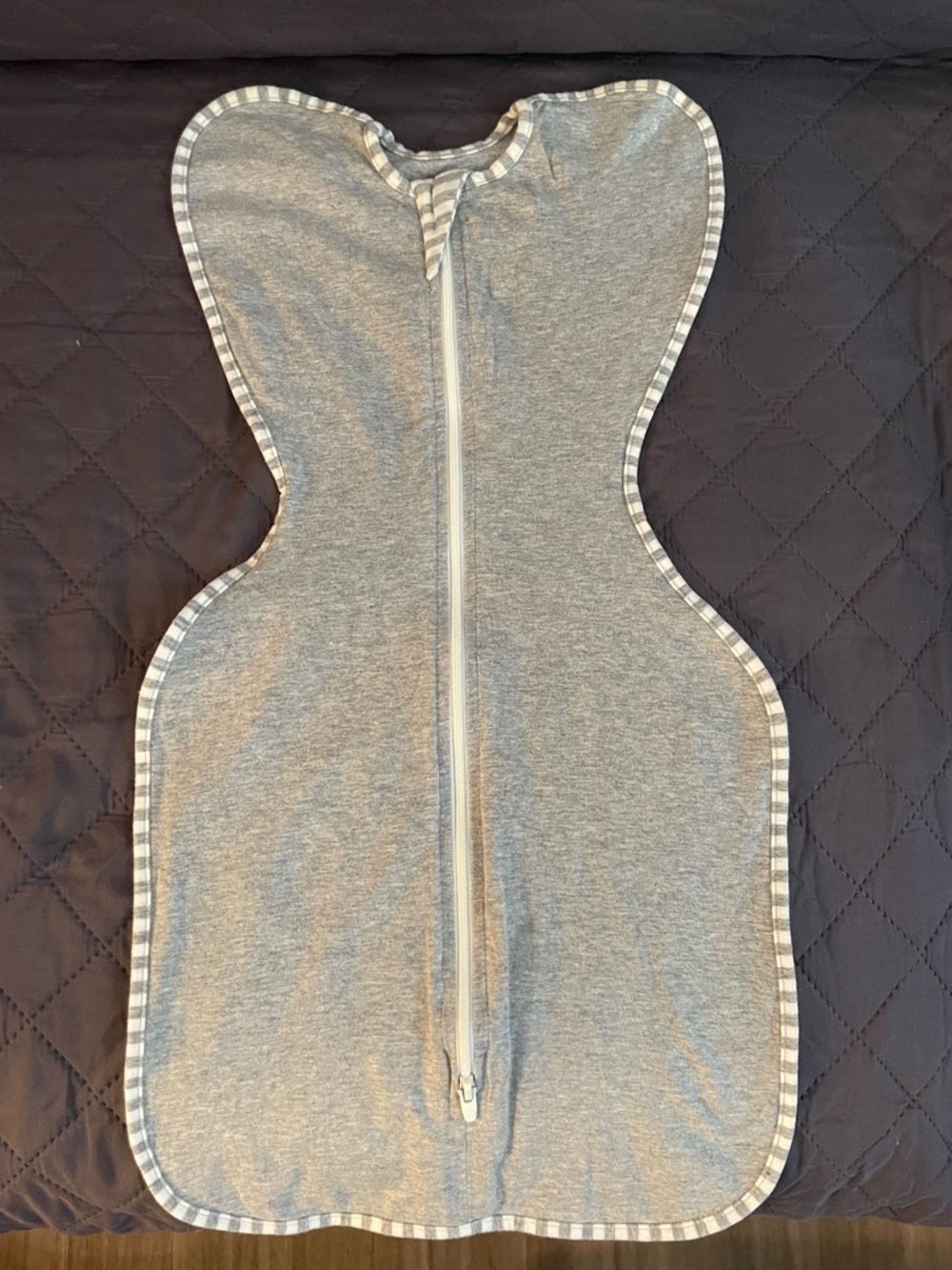Love to Dream Grey Baby Swaddle Sleep Sack with Front Zipper for newborn baby